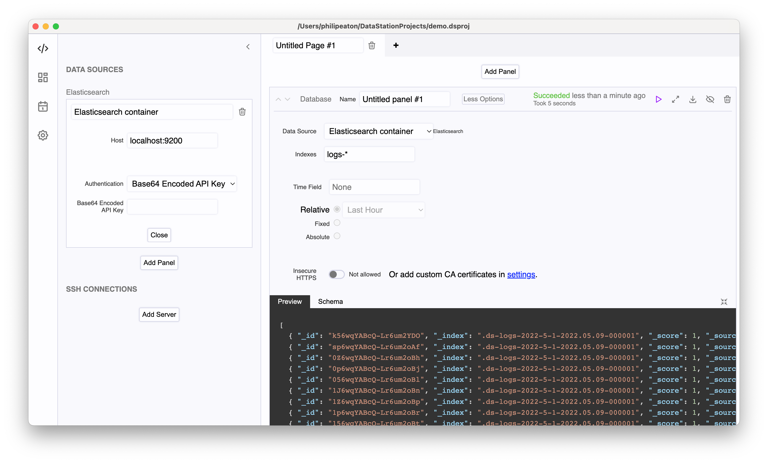 Elasticsearch support