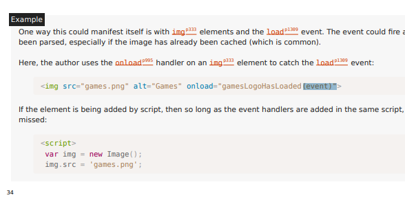 Examples of event object in event handler attribute values